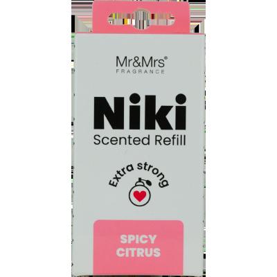 Mr&amp;Mrs Fragrance Niki Refill Spicy Citrus Deodorante per auto Ricarica 1 pz