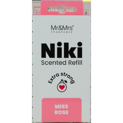 Mr&amp;Mrs Fragrance Niki Refill Miss Rose Deodorante per auto Ricarica 1 pz
