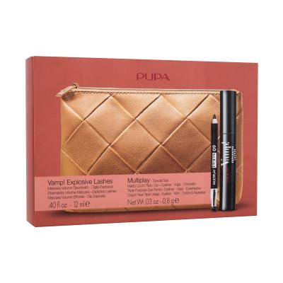 Pupa Vamp! Explosive Lashes Pacco regalo mascara Vamp! Explosive Lashes 12 ml + Eyeliner Multiplay 0,8 g 09 Deep Black + trousse