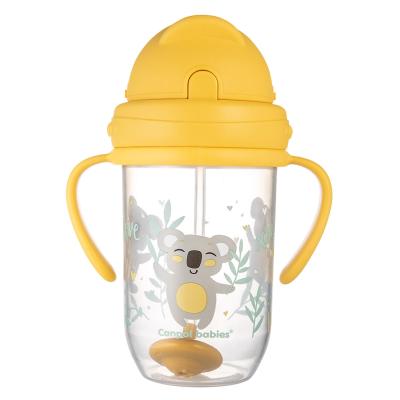 Canpol babies Exotic Animals Non-Spill Expert Cup With Weighted Straw Yellow Tazza bambino 270 ml