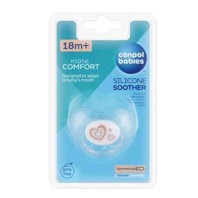 Canpol babies Newborn Baby More Comfort Silicone Soother Hearts 18m+ Ciuccio bambino 1 pz