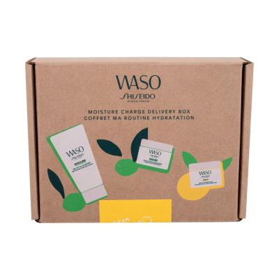 Shiseido Waso Moisture Charge Delivery Box Pacco regalo gel detergente Waso Shikulime Gel-To-Oil Cleanser 30 ml + siero idratante Waso Shikulime Mega Hydrating Moisturizer 15 ml + maschera notte Waso Yuzu-C Beauty Sleeping Mask 15 ml