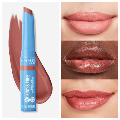 Rimmel London Kind &amp; Free Tinted Lip Balm Balsamo per le labbra donna 4 g Tonalità 002 Natural Apricot
