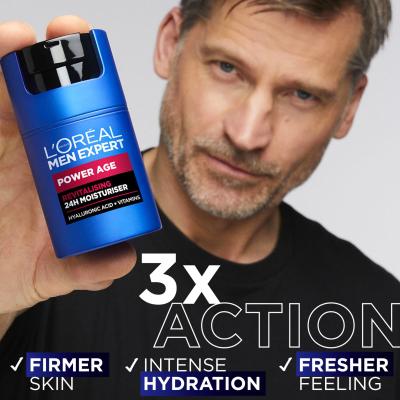 L&#039;Oréal Paris Men Expert Power Age 24H Moisturiser Crema giorno per il viso uomo 50 ml