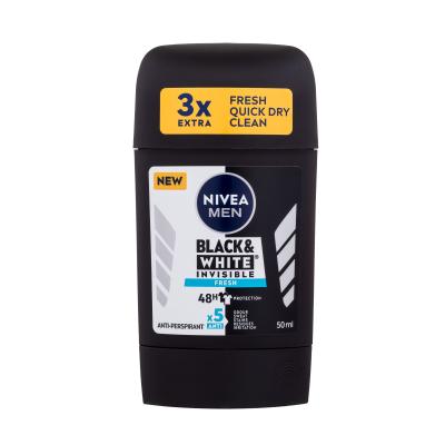 Nivea Men Invisible For Black & White Fresh 48h Antitraspirante uomo 50 ml