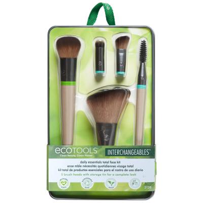 EcoTools Brush Daily Essentials Total Face Kit Pennelli make-up donna Set