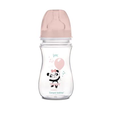 Canpol babies Exotic Animals Easy Start Anti-Colic Bottle Pink 3m+ Biberon bambino 240 ml