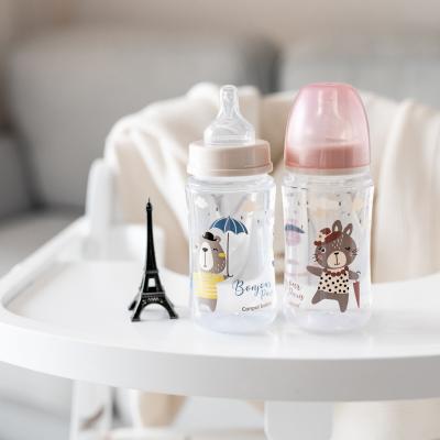 Canpol babies Bonjour Paris Easy Start Anti-Colic Bottle Blue 3m+ Biberon bambino 240 ml