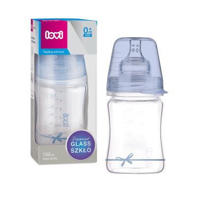 LOVI Baby Shower Glass Bottle Blue 0m+ Biberon bambino 150 ml