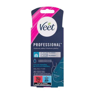 Veet Professional Wax Strips Face Sensitive Skin Prodotti depilatori donna 20 pz
