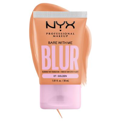 NYX Professional Makeup Bare With Me Blur Tint Foundation Fondotinta donna 30 ml Tonalità 07 Golden