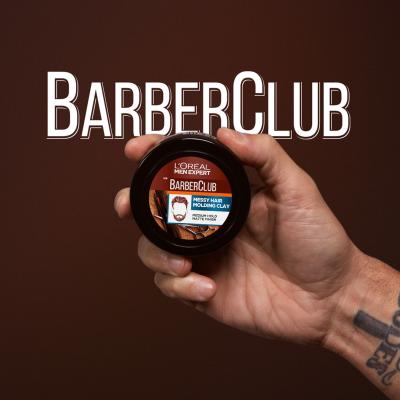L&#039;Oréal Paris Men Expert Barber Club Messy Hair Molding Clay Crema per capelli uomo 75 ml
