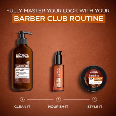 L&#039;Oréal Paris Men Expert Barber Club Slick Fixing Pomade Gel per capelli uomo 75 ml