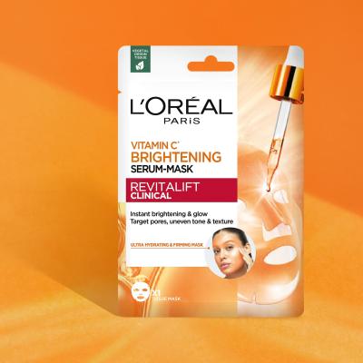 L&#039;Oréal Paris Revitalift Clinical Vitamin C Brightening Serum-Mask Maschera per il viso donna 26 g