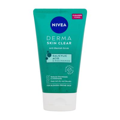Nivea Derma Skin Clear Anti-Blemish Scrub Peeling viso donna 150 ml