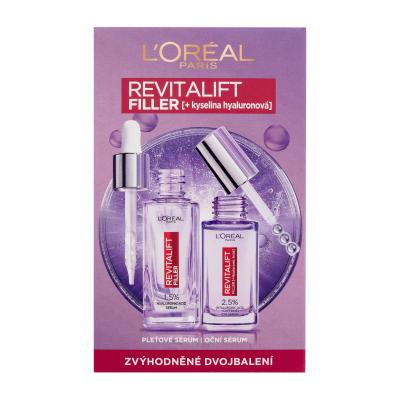 L'Oréal Paris Revitalift Filler HA Pacco regalo siero per la pelle Revitalift Filler HA 1,5% 30 ml + siero per gli occhi Revitalift Filler HA 2,5% 20 ml
