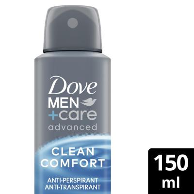 Dove Men + Care Advanced Clean Comfort 72h Antitraspirante uomo 150 ml