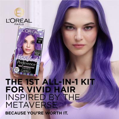 L&#039;Oréal Paris Préférence Meta Vivids Tinta capelli donna 75 ml Tonalità 9.120 Meta Lilac