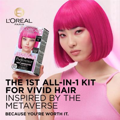 L&#039;Oréal Paris Préférence Meta Vivids Tinta capelli donna 75 ml Tonalità 7.222 Meta Pink