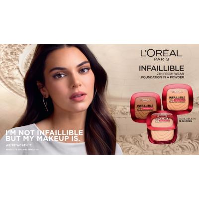 L&#039;Oréal Paris Infaillible 24H Fresh Wear Foundation In A Powder Fondotinta donna 9 g Tonalità 140 Golden Beige