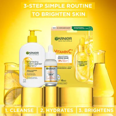 Garnier Skin Naturals Vitamin C Brightening Cream Cleanser Crema detergente donna 250 ml