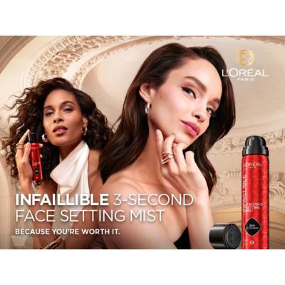 L&#039;Oréal Paris Infaillible 3-Second Setting Mist Fissatore make-up donna 75 ml