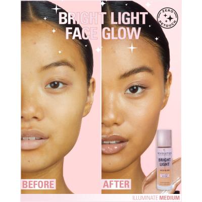 Makeup Revolution London Bright Light Face Glow Fondotinta donna 23 ml Tonalità Illuminate Medium