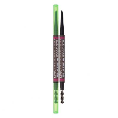 NYX Professional Makeup Blade & Shade Dual Edge Brow Pencil Matita sopracciglia donna 0,06 g Tonalità 07 Ash Brown