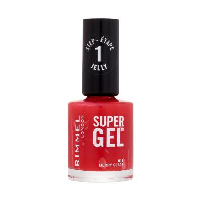 Rimmel London Super Gel STEP1 Smalto per le unghie donna 12 ml Tonalità 011 Berry Glace