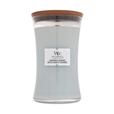 WoodWick Sagewood & Seagrass Candela profumata 610 g