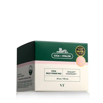VT Cosmetics Cica Mild Toner Pad Salviettine detergenti 60 pz