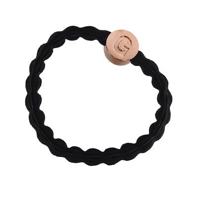 By Eloise London Letter Charms Gold Elastico per capelli 1 pz Tonalità G Black