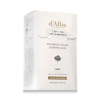 d'Alba White Truffle Waterfull Vegan Sleeping Pack Maschera per il viso donna 12x4 ml