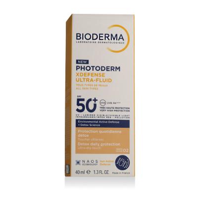 BIODERMA Photoderm Xdefense Ultra-Fluid SPF50+ Protezione solare viso donna 40 ml Tonalità Shade 02