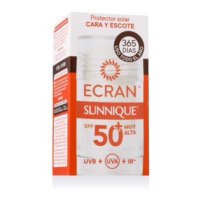 Ecran Sunnique Face and Neckline Sunscreen Stick SPF50+ Protezione solare viso 30 ml