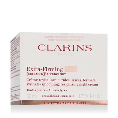 Clarins Extra-Firming Nuit Wrinkle Smoothing Revitalizing Night Cream Crema notte per il viso donna Ricaricabile 50 ml