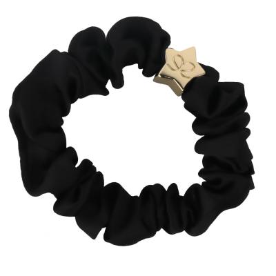 By Eloise London Silk Scrunchie Gold Star Elastico per capelli donna 1 pz Tonalità Black