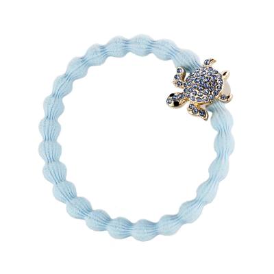 By Eloise London Bling Charms Gold Diamanté Turtle Elastico per capelli donna 1 pz Tonalità Sky Blue
