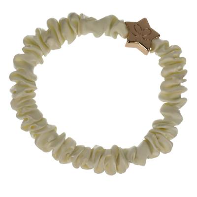 By Eloise London Skinny Silk Scrunchie Gold Star Elastico per capelli donna 1 pz Tonalità Cream
