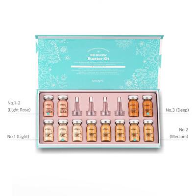 Stayve BB Glow Starter Kit Pacco regalo 3 x No.1 Light 8 ml + 2 x No. 1-2 Light Rose 8 ml + 5 x No. 2 Medium 8 ml + 2 x No.3 Deep 8 ml