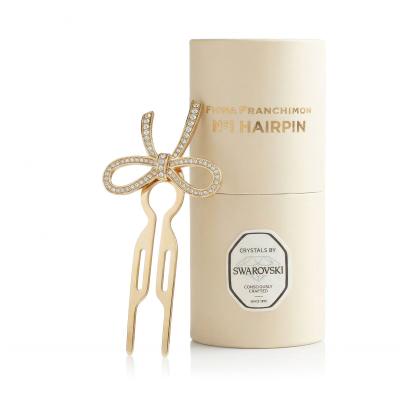 Fiona Franchimon Nº1 Hairpin Steel Crystals By Swarovski Fermaglio per capelli donna 1 pz Tonalità Yellow Gold Finish