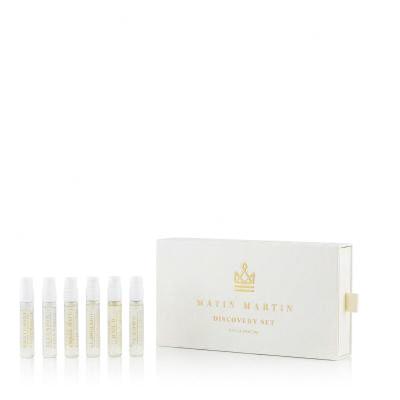 Matin Martin Discovery Set Pacco regalo EDP Illusion 2 ml + EDP El Dorado 2 ml + EDP Raa'd 2 ml + EDP Amber Wave 2 ml + EDP Santorini 2 ml + EDP Crown 2 ml