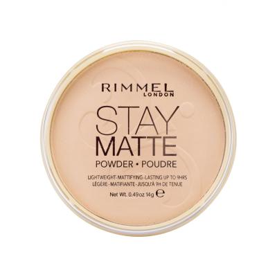 Rimmel London Stay Matte Cipria donna 14 g Tonalità 005 Silky Beige