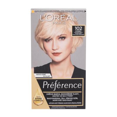 L&#039;Oréal Paris Préférence Féria Tinta capelli donna 60 ml Tonalità 102 Iridescent Pearl Blonde