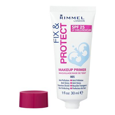Rimmel London Fix &amp; Protect Makeup Primer SPF25 Base make-up donna 30 ml Tonalità 005