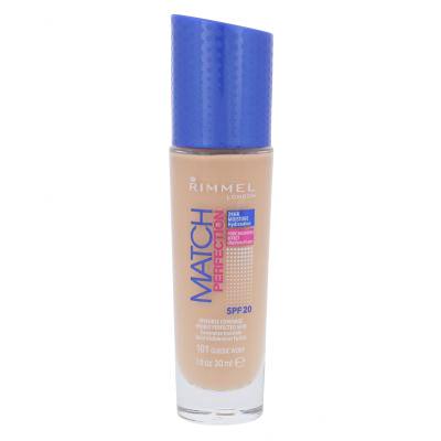 Rimmel London Match Perfection SPF20 Fondotinta donna 30 ml Tonalità 101 Classic Ivory