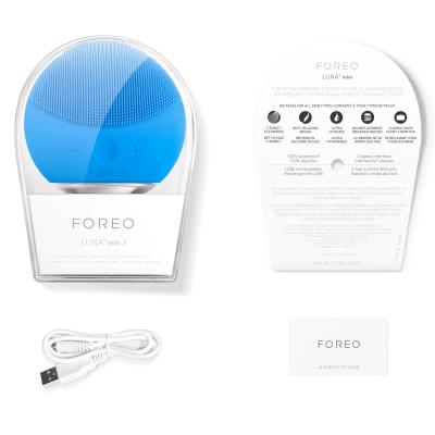 Foreo LUNA™ Mini 2 T-Sonic Facial Cleansing Device Spazzola per la pulizia donna 1 pz Tonalità Aquamarine