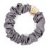 By Eloise London Silk Scrunchie Gold Heart Elastico per capelli donna 1 pz Tonalità Grey