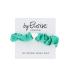 By Eloise London Silk Scrunchie Silver Heart Elastico per capelli donna 1 pz Tonalità Jungle Green