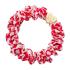 By Eloise London Silk Scrunchie Gold Heart Elastico per capelli donna 1 pz Tonalità Red Leopard